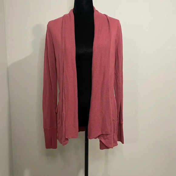Athleta Pranayama Restore Wrap Open Front Cardigan in Rose Color - Picture 1 of 11
